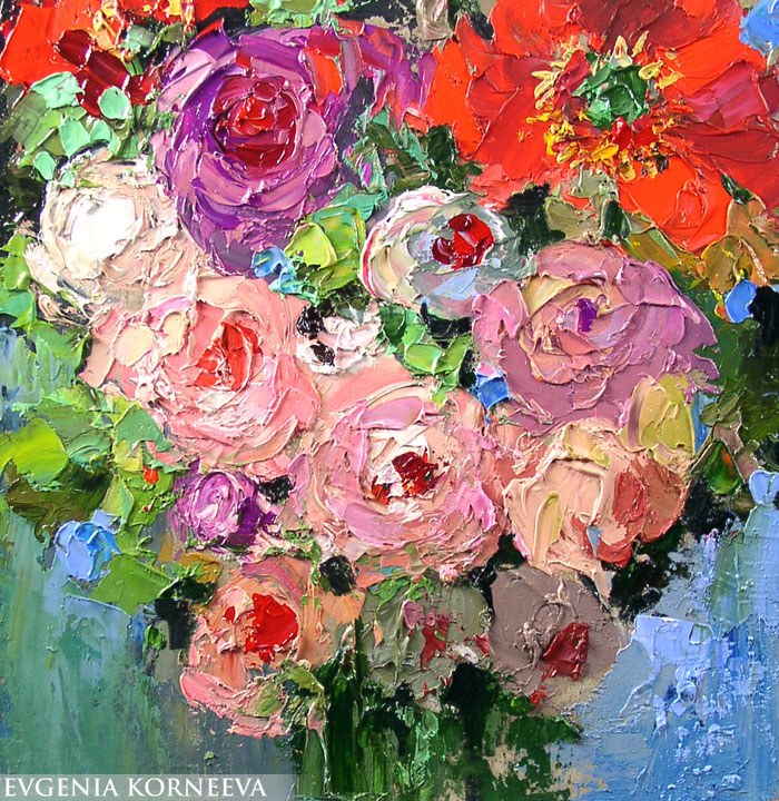 Картины с цветами - Картина цветов маки от художника Евгении Корнеевой