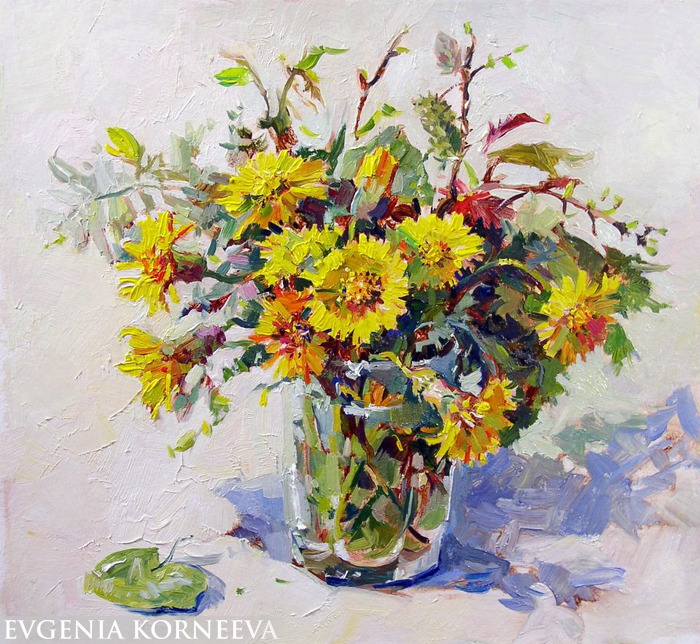 Картина Мать-и-мачеха. Евгения Корнеева